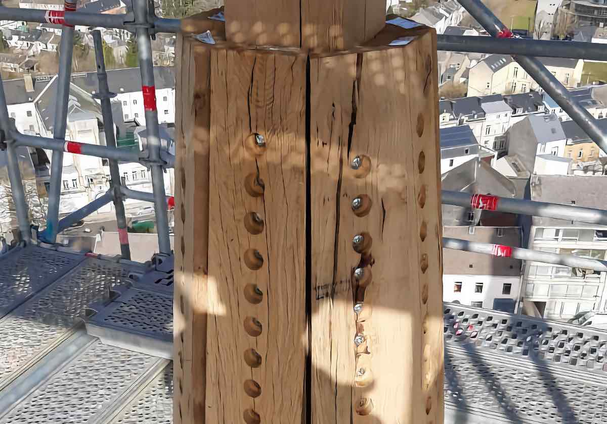 Église Saint-Martin d'Arlon - détail chantier