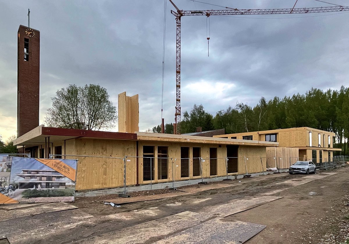 projet Heizijde - chantier, vue extérieur