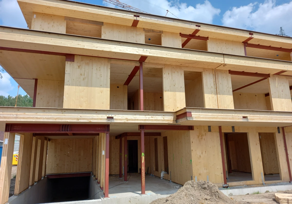 projet Heizijde - chantier, vue extérieur