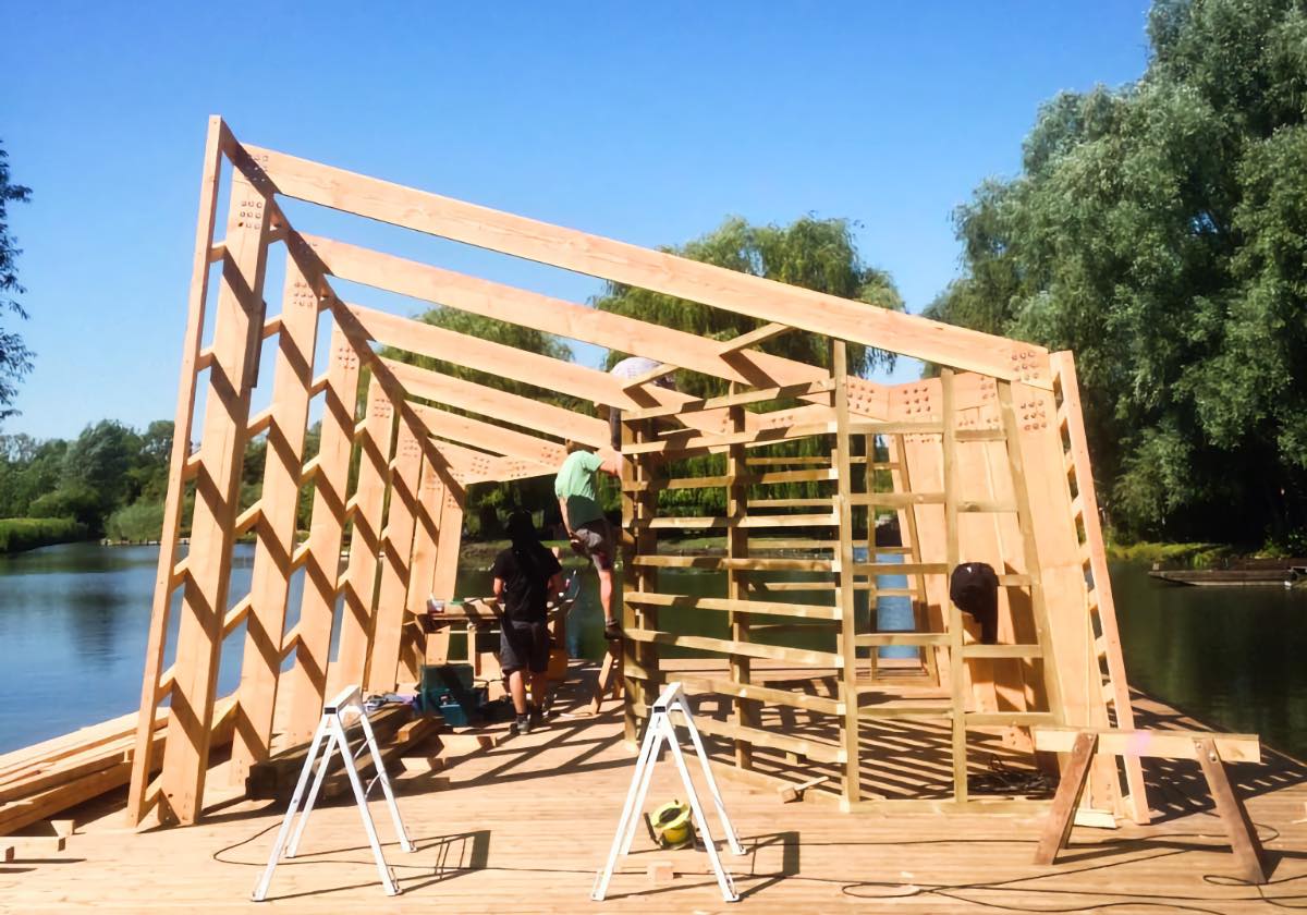 pavillon à Amiens - chantier, structure