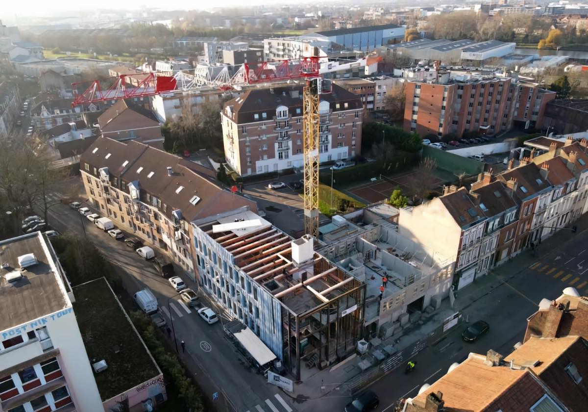 projet Ugecam - chantier, vue aérienne