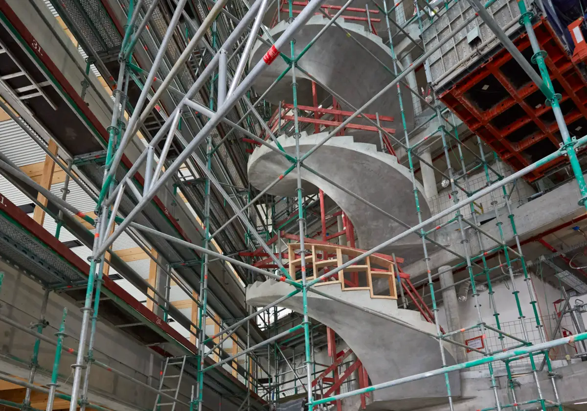 projet Woodhub - chantier facade