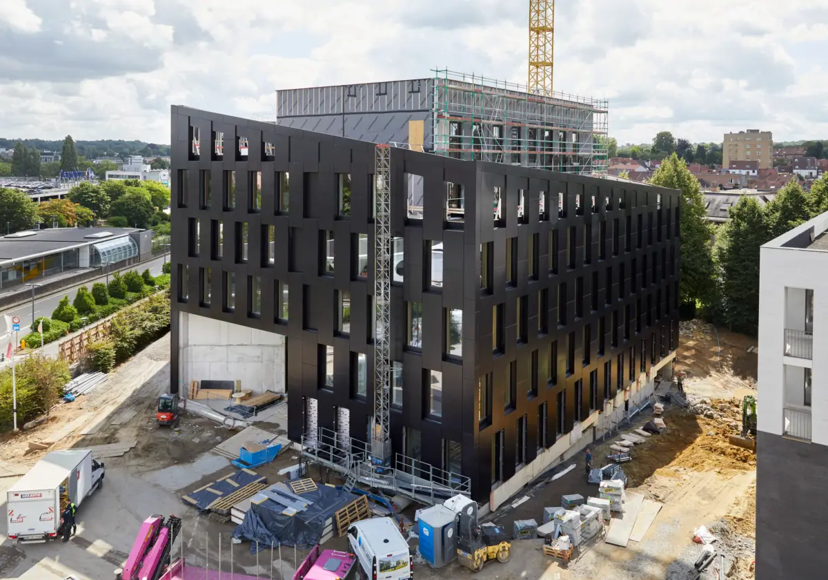 projet Woodhub - chantier, intérieur